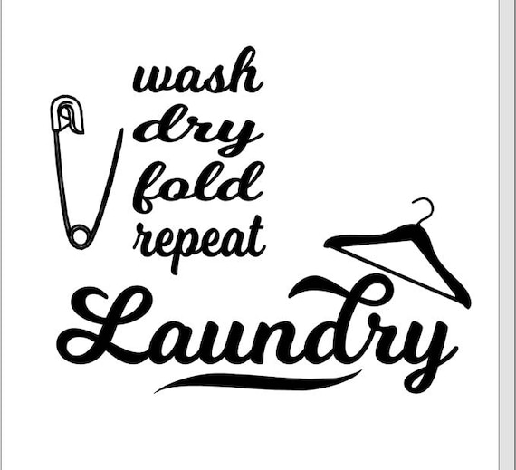 Laundry wash dry fold repeat SVG