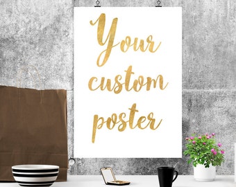 Custom typography Custom wall art Custom quote print Personalized quote Custom printable Custom text Personalized print Custom poster