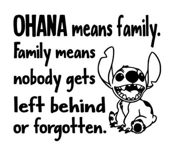 Items similar to OHANA means family - Stitch Decal on Etsy