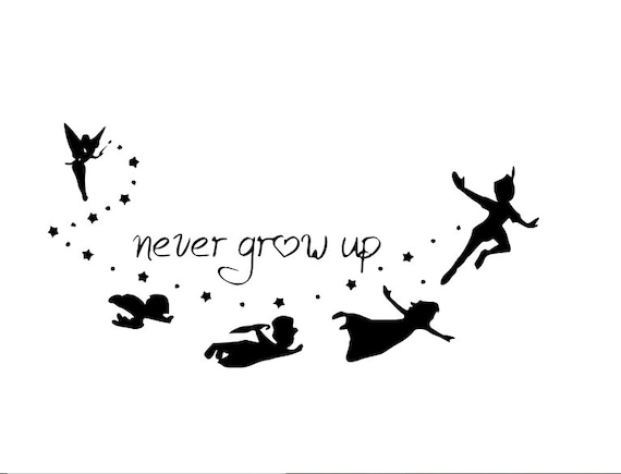 Download Never Grow Up SVG Disney SVG Peter Pan SVG Flying Svg