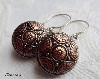 Vintage Button Earrings- Miranda