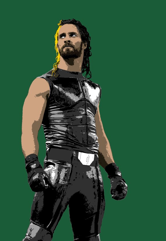 WWE Seth Rollins Stylised Pop Art Poster Print