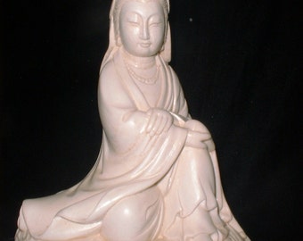 Ivory Finish Quan Yin Goddess of Compassion a Female Bodisatva Buddha