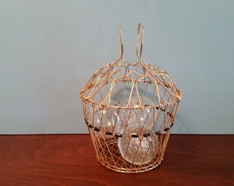 Gold Collaspible French Egg Basket