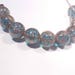 Beautiful Murano glass transparent Turquoise aventurina 12mm round beads, venetian beads, Uk beads, 10beads.