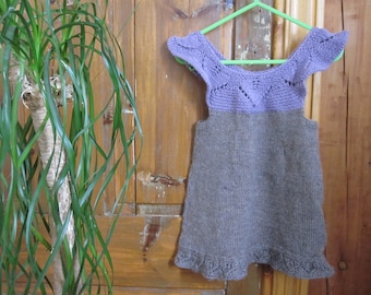Hand knitted dress in Alpaca