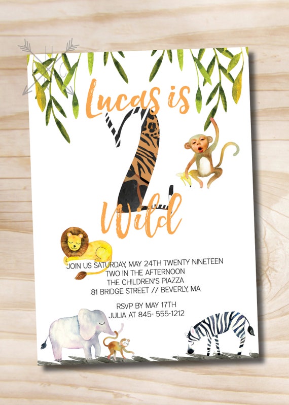 Two Wild Birthday Invitations 6