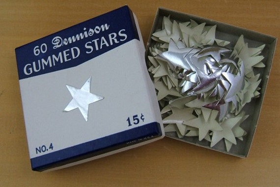 Image result for dennison gummed stars vintage