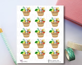 Farmers Market | Grocery Shopping | Stickers | Planner Sticker | Scrapbooking | Matte | Functional