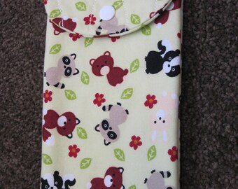 Woodland Animals Pencil Case, Large Sunglass Case, Large Phone Case.