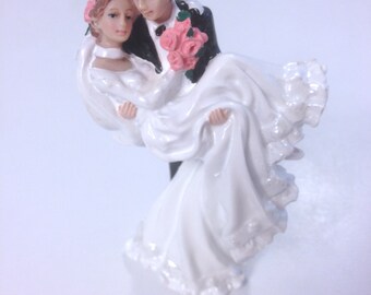 Wedding Cake Topper Groom Carrying Bride