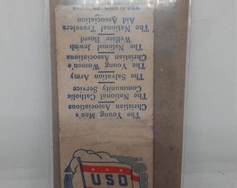 Spring Sale Vintage WW2 US USO Match Book