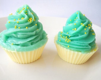 Vanilla Pear Soap Cupcake, Dessert Soap, Childrens soap, Novelty Soap, Homemade soap, glycerin soap