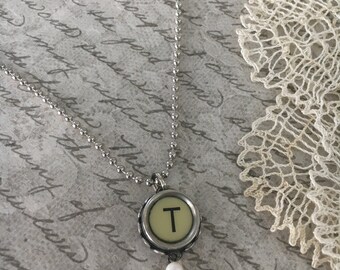 Typewriter Key Necklace