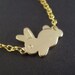 Gold Bracelet Rabbit Bracelet Bunny Bracelet Gold Bunny