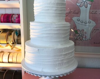 Three tier faux wedding cake