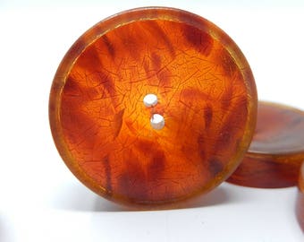 Four Bakelite buttons, diameter 3 cm, free shipping