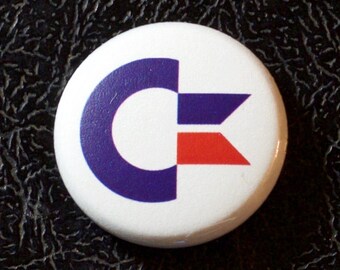 1" Commodore 64 button - retro, nerdy, techie, pin, badge, pinback