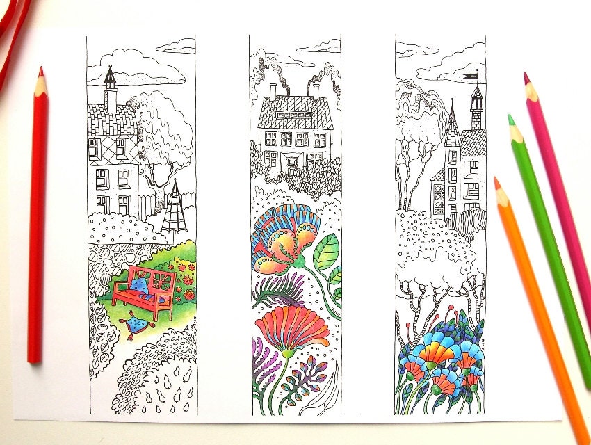 Printable Bookmarks To Color Lineart Coloring PDF