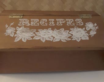 Mid century recipe card box double size