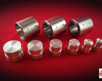 Swedish Wrap Die Set (3 pcs.) With Aluminum Plungers (6 Push Rods)