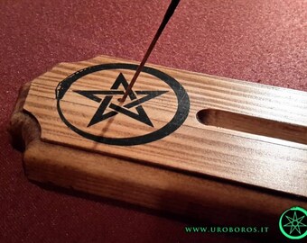 Incense burners with pentacle and uroboros