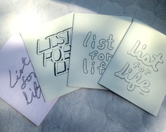 LIST FOR LIFE mini zine vol. 1