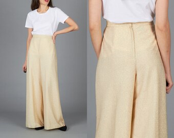 70s Gold Wide Leg Pants