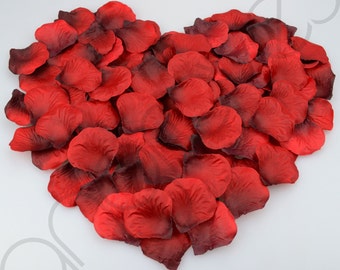 1000 Silk Rose Petal Flower Confetti Engagement Celebration Wedding Decoration (Brushed Burgundy)