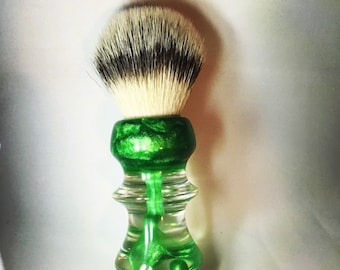 Green and Clear Shaving Brush.