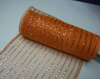 Orange Decorative Mesh 5 Yards