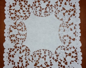 8" Square paper doilies-10 or 25 Pieces