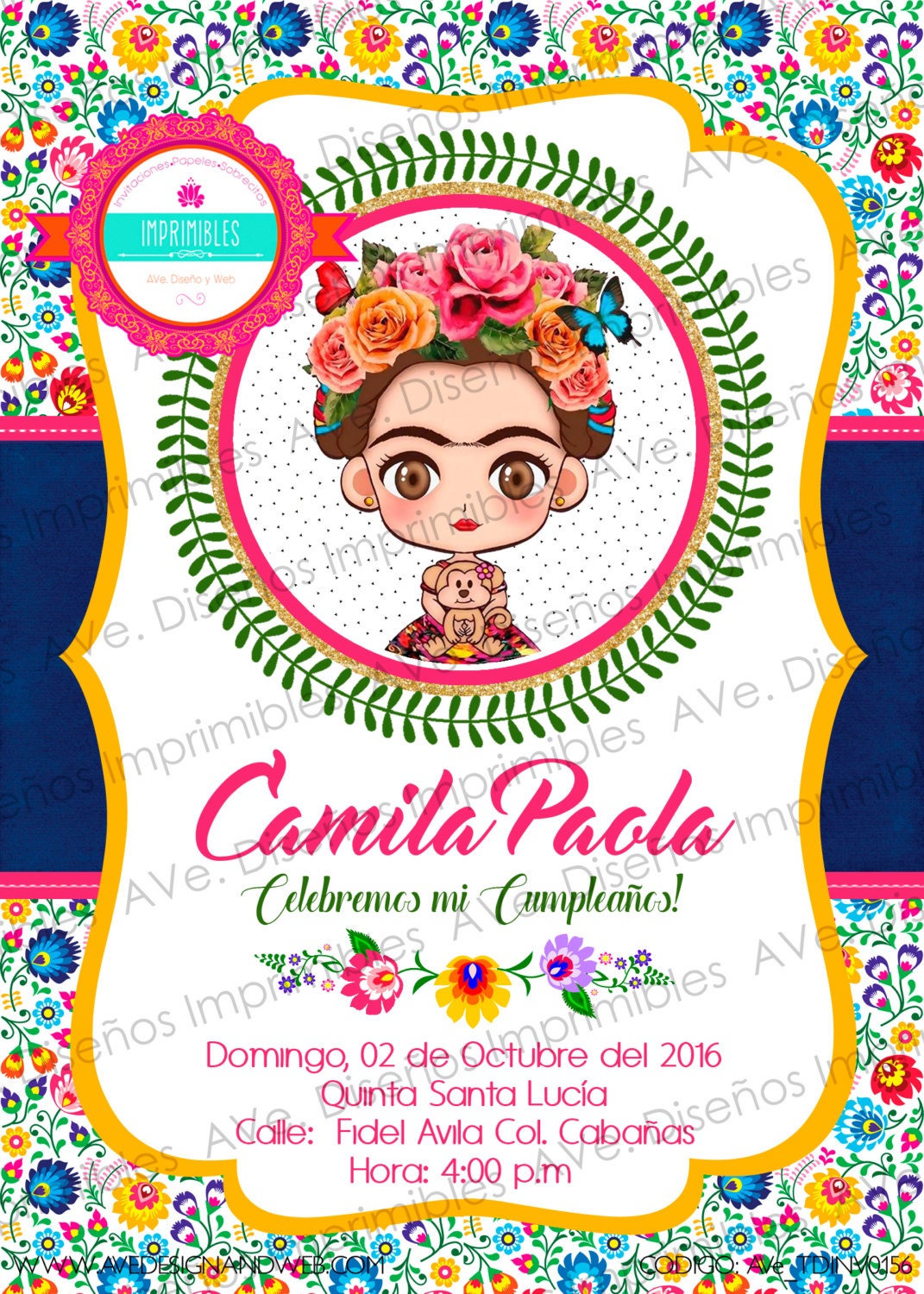 Frida Kahlo Party Invitations 10