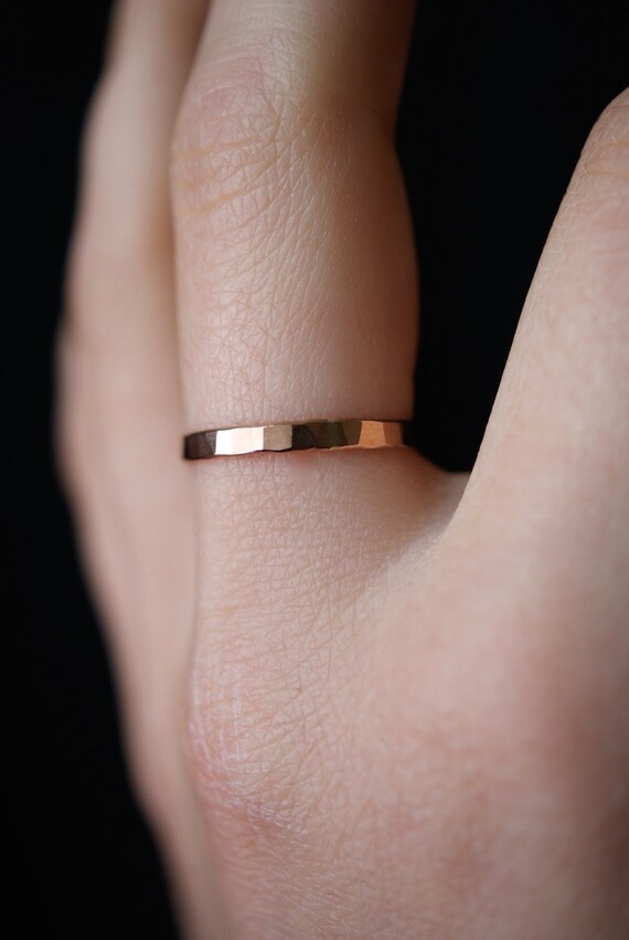 Rose Gold Stack ring One Single Rose Gold-fill stacking ring