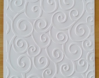 Embossed Card Stock Sheets or Cards/Envelopes -D'vine Swirl