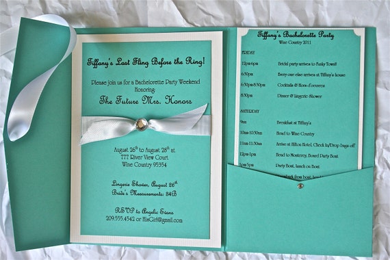 Bachelorette Tri Fold Invitations 6