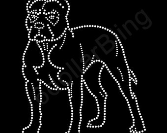 Pit Bull Dog Breed Rhinestone Iron-on Crystal Bling Transfer Hot Fix Applique - Make Your Own Shirt DIY!
