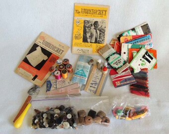 VINTAGE SEWING LOT.. Needles, Thread, Scissors, Snaps, Lingerie & More 32 Items