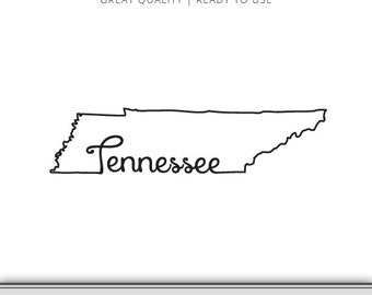 Tennessee outline | Etsy