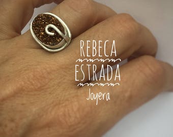 Ring with Golden druza
