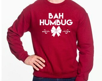 Bah Humbug Sweatshirt-Unisex sweatshirt, Christmas Sweatshirt, Holiday Sweatshirt