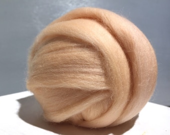Vanilla Beige Merino Roving, roving, Needle Felting, Spinning Fiber, bisque ecru tan Merino roving