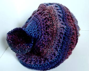 Warm Winter Hat, Slouch Hat, Pom Pom Hat, Slouch Toque, Mothers day gift, Trendy Winter Hat, Crochet Slouch Hat, gift for mom, mother figure