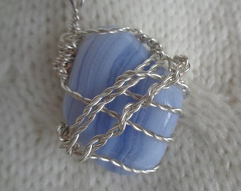 Blue Lace Agate Pendant