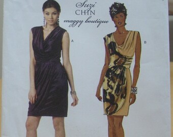Butterick 5674 Suzi Chin maggy boutique sleeveless lined dress sewing pattern 12 14 16 18 20 UNCUT