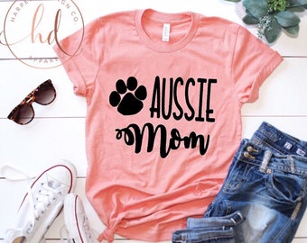 Aussie Mom • Australian Shepherd • Dog mom • Dog Lover• Bella Canvas