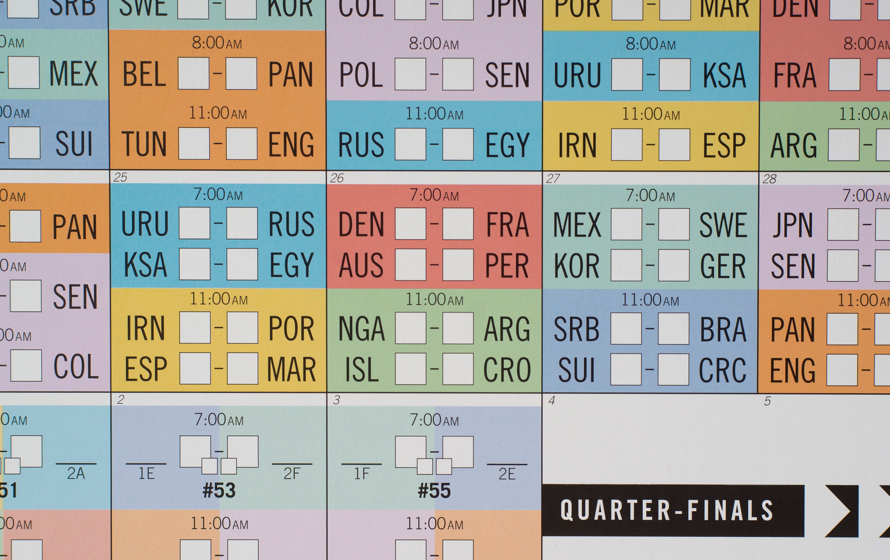 World Cup Schedule Pacific Time Printable