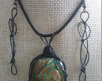 Fused Glass Necklace and Earring Set