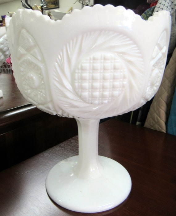 Milk Glass Bowl or compote bowl on stem