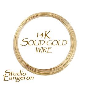 14K solid yellow gold wire 32-15 gauge Half-Hard, Gold wire, Round gold wire, 14K solid gold, Solid gold wire,Gold findings – 4 inch (10 cm)